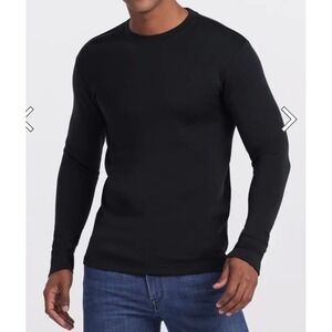 Woolx Glacier Black 100% Merino Wool Thick Long Sleeve Base Layer Top Sz L